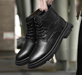 Bota - Você Mais Alto 7cm - Couro - Preto - Masculino - BT 008